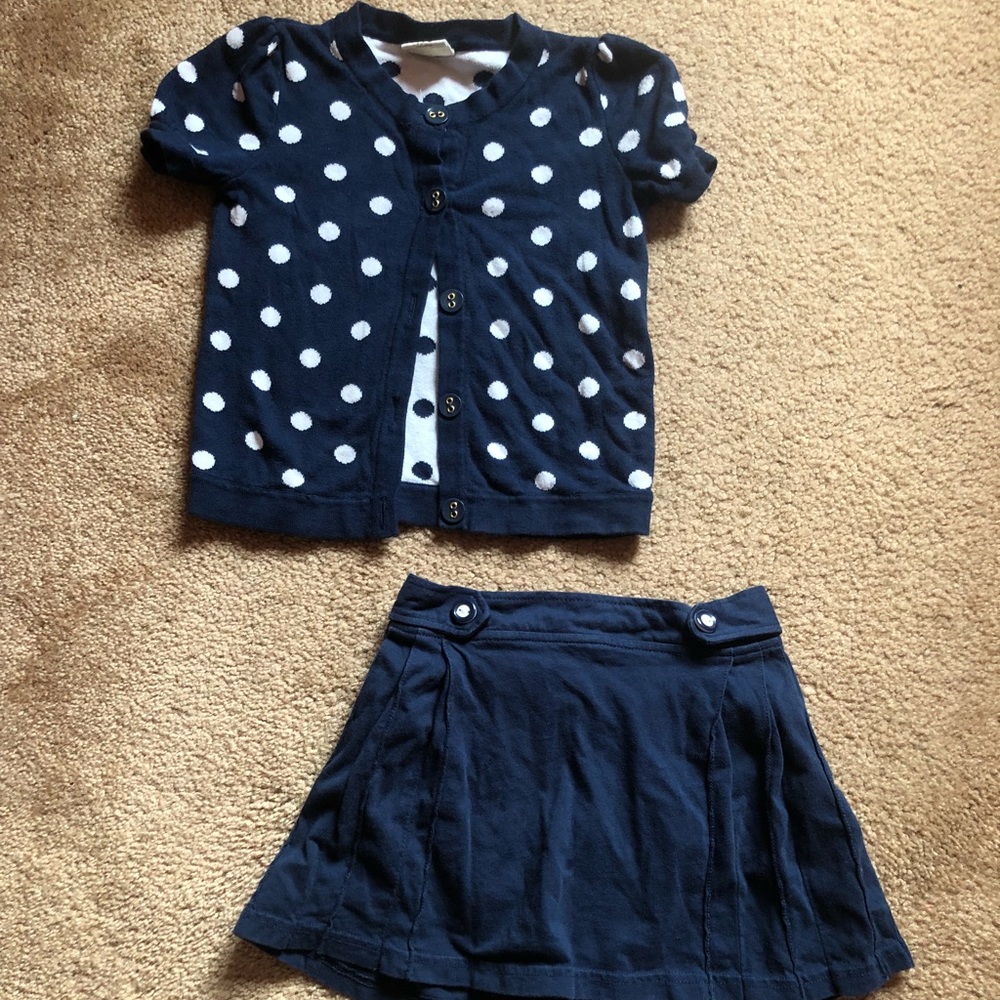 Crazy8 Outfit, Sweater Top/Skort Size 5/6
